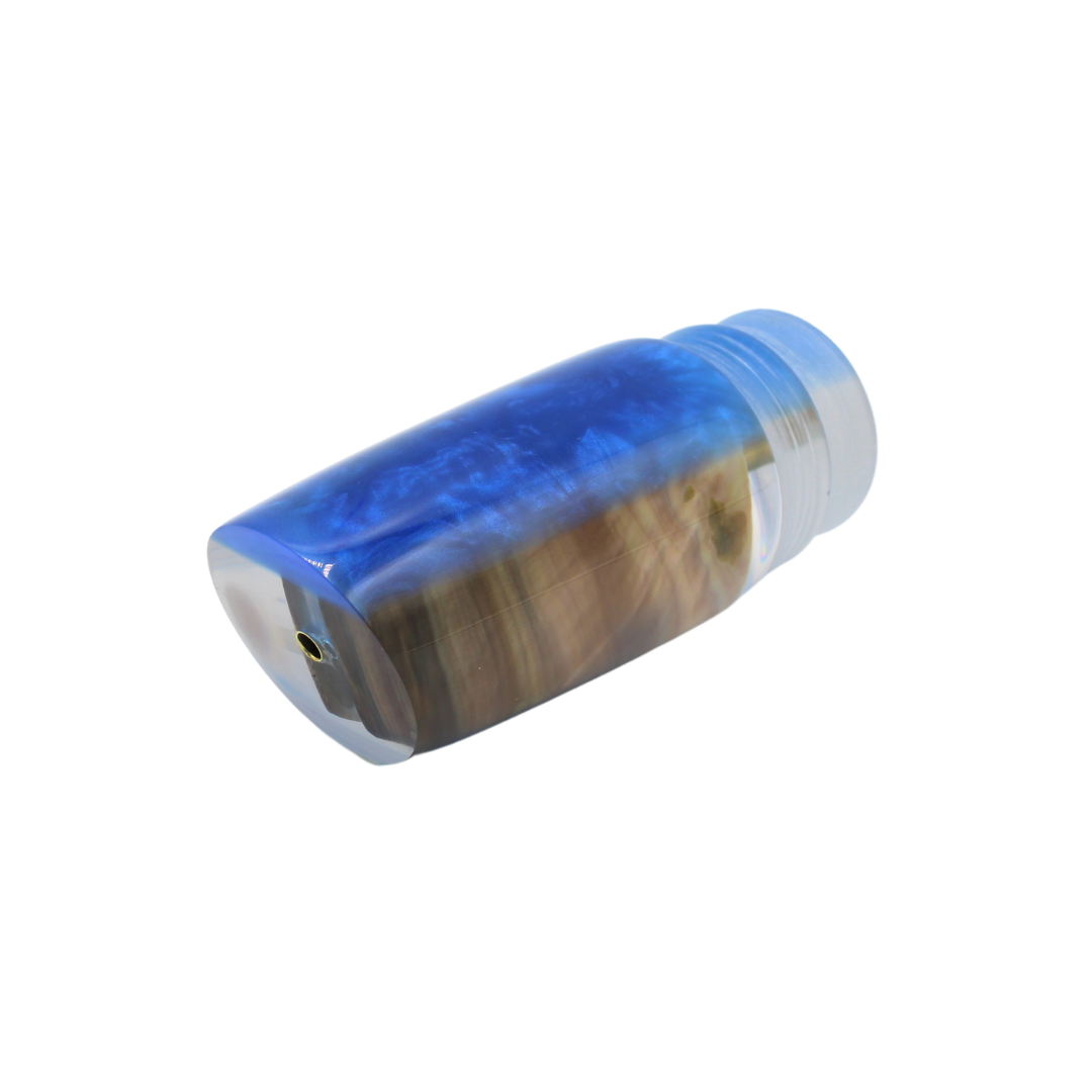 Señuelo para pesca deportiva y señuelo de troleo Crampton Baits. Modelo HoG en color Azul y concha crema. Marea Alta (mareaalta.mx) único distribuidor de Crampton Baits en México.