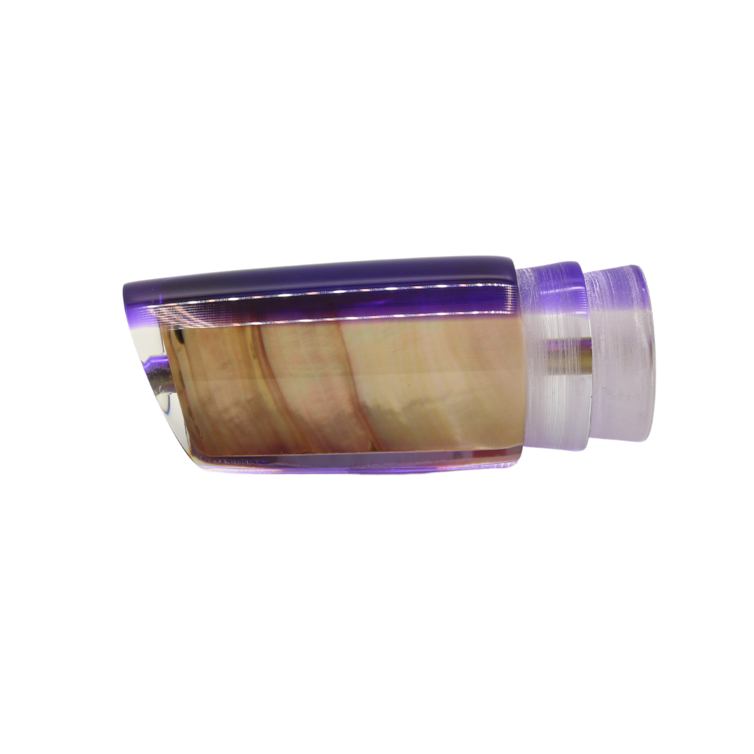 Señuelo para pesca deportiva y señuelo de troleo Crampton Baits. Modelo HoG en color Morado y concha crema. Marea Alta (mareaalta.mx) único distribuidor de Crampton Baits en México.
