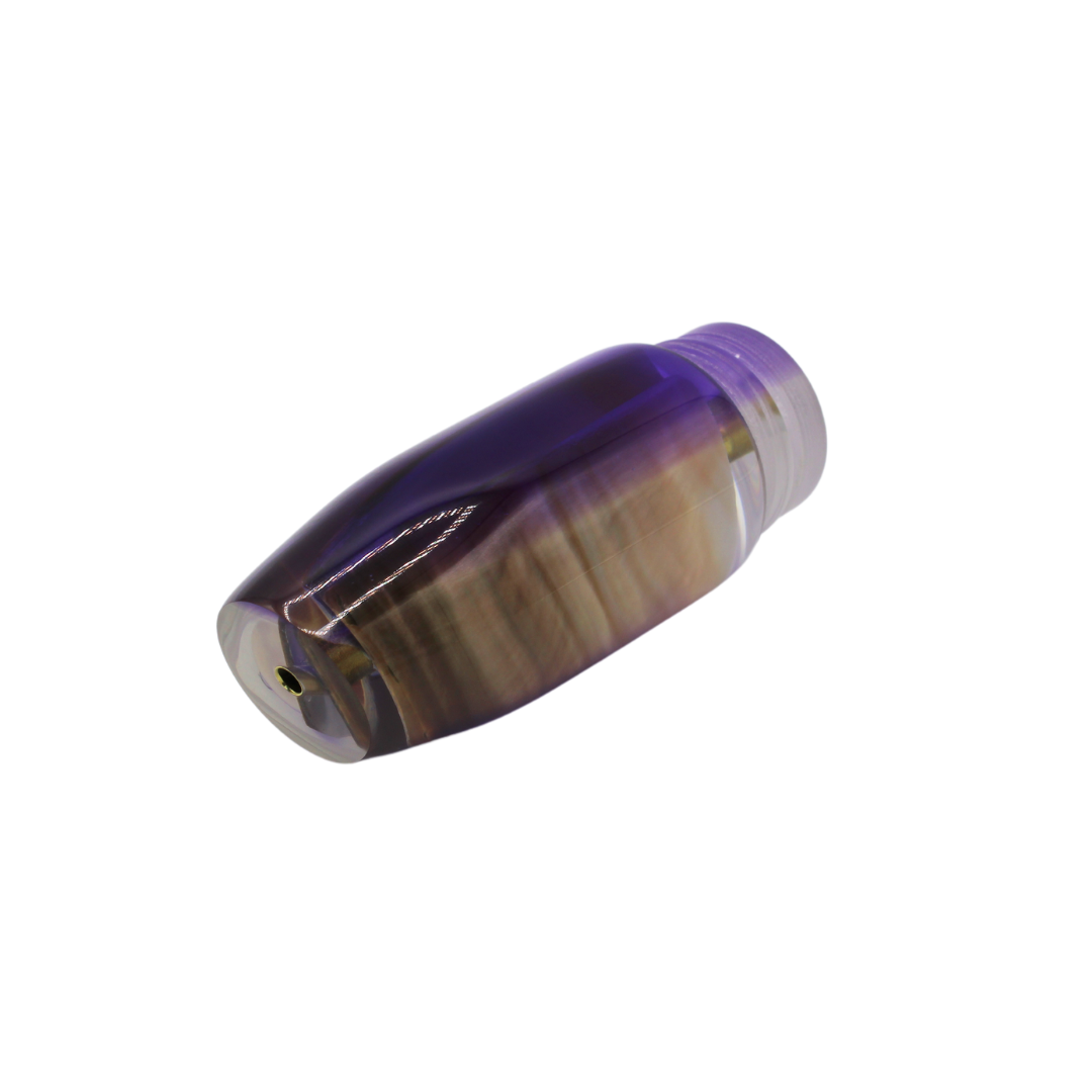 Señuelo para pesca deportiva y señuelo de troleo Crampton Baits. Modelo Plunger en color Morado y concha crema. Marea Alta (mareaalta.mx) único distribuidor de Crampton Baits en México.