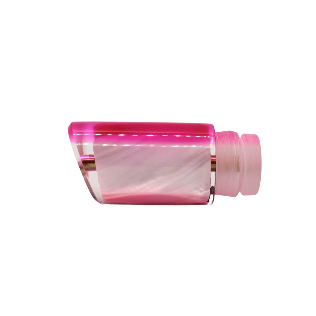 Señuelo para pesca deportiva y señuelo de troleo Crampton Baits. Modelo Quarter Toner en color Rosa y concha blanca. Marea Alta (mareaalta.mx) único distribuidor de Crampton Baits en México.