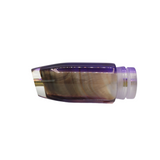 Señuelo para pesca deportiva y señuelo de troleo Crampton Baits. Modelo Plunger en color Morado y concha crema. Marea Alta (mareaalta.mx) único distribuidor de Crampton Baits en México.