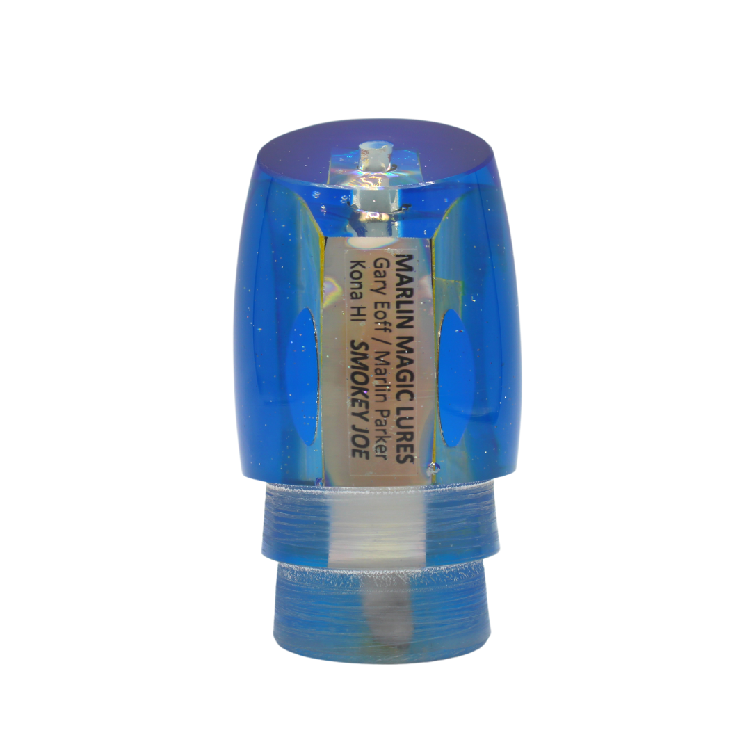Señuelo Marlin Magic Smokey Joe color Azul y amarillo con ojo